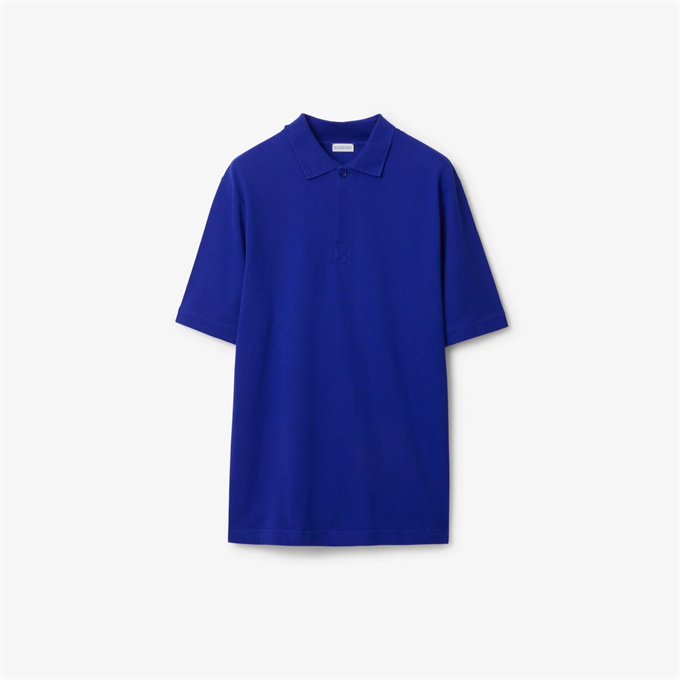 burberry striped cuff ekd embroidery cotton pique polo shirt